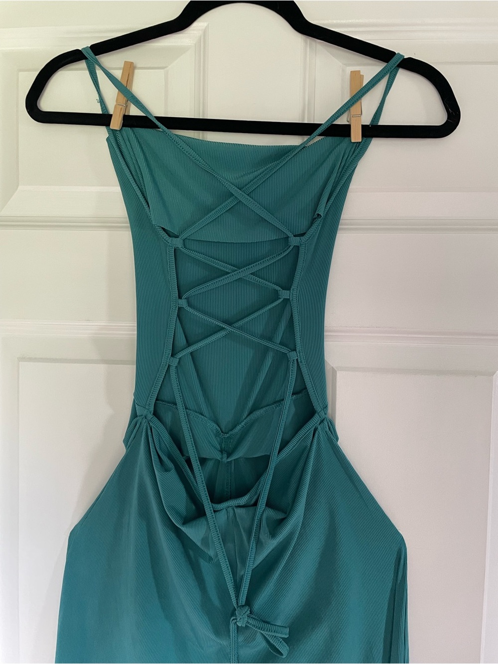 Women's Teal Strappy Jumpsuit